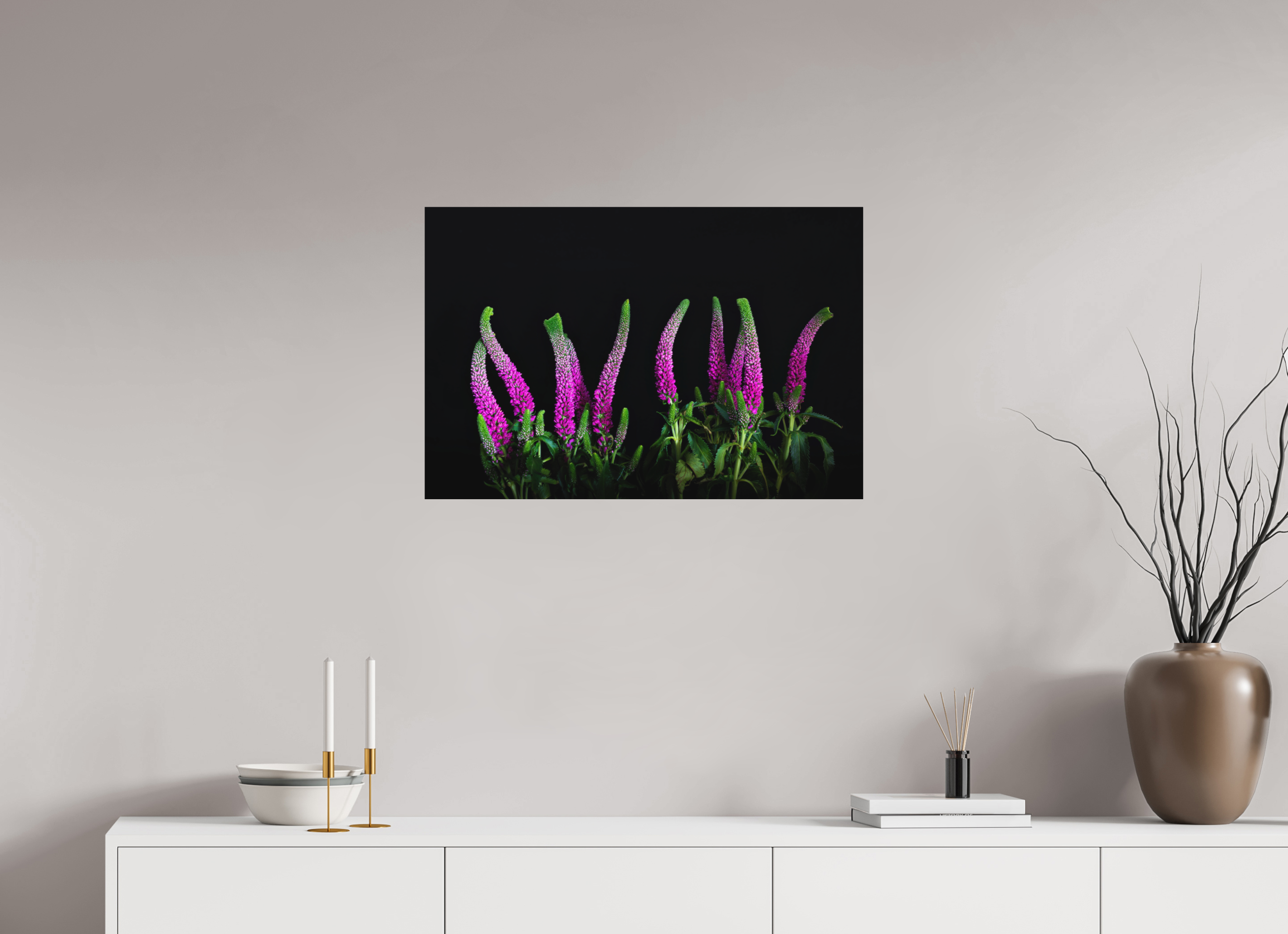 75 x 50 cm, Foto auf Forex, mit Aufhängung Pink Worm Parade
