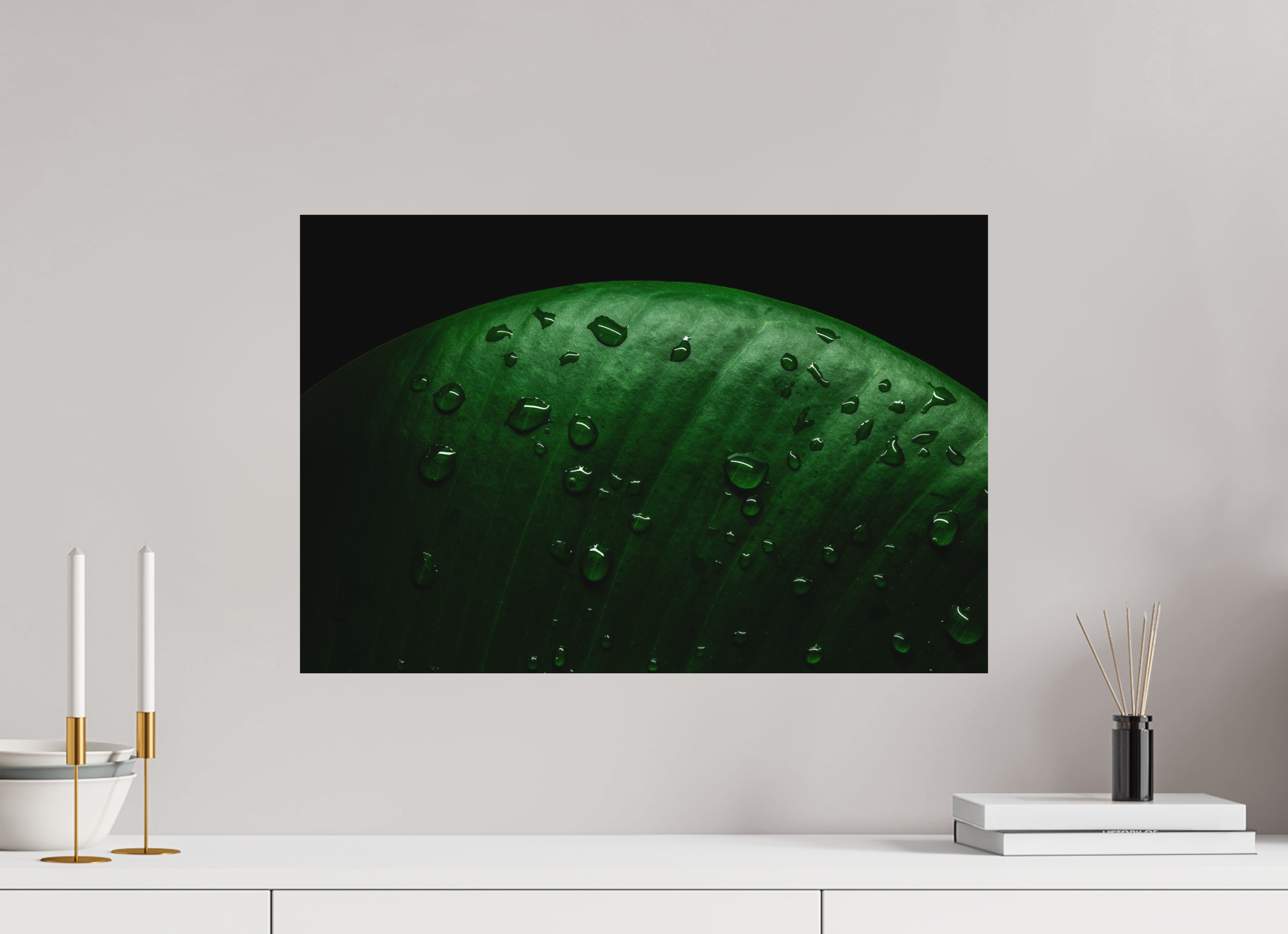 60 x 40 cm, Foto auf Forex, mit Aufhängung Silent Raindrops